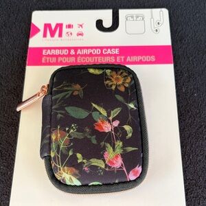 Black Floral Earbud & Airpod Case